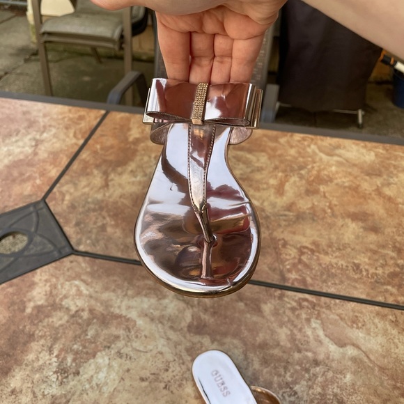 Guess Rose Gold Sandals with Bow - Picture 10 of 15